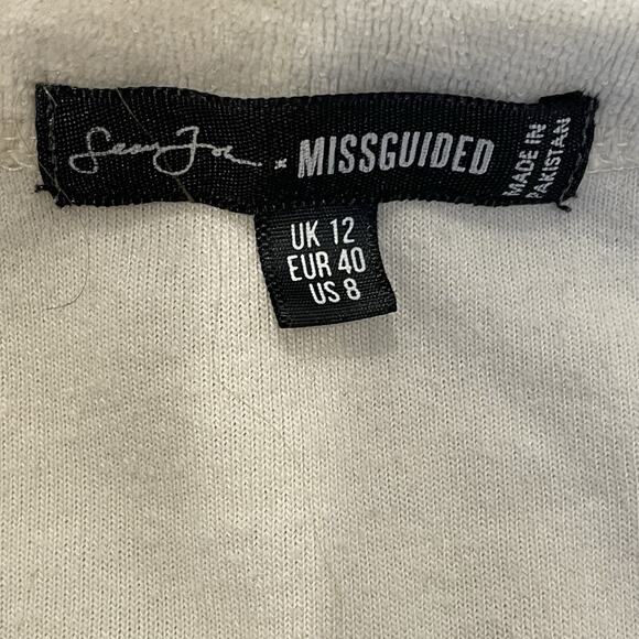 Womens Velour Y2K Track Jacket Size 8 Full Zip Cropped Streetwear Layering - Picture 4 of 6